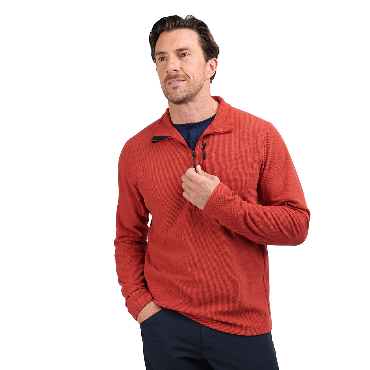 Men's Microgrid Fleece Zip Neck