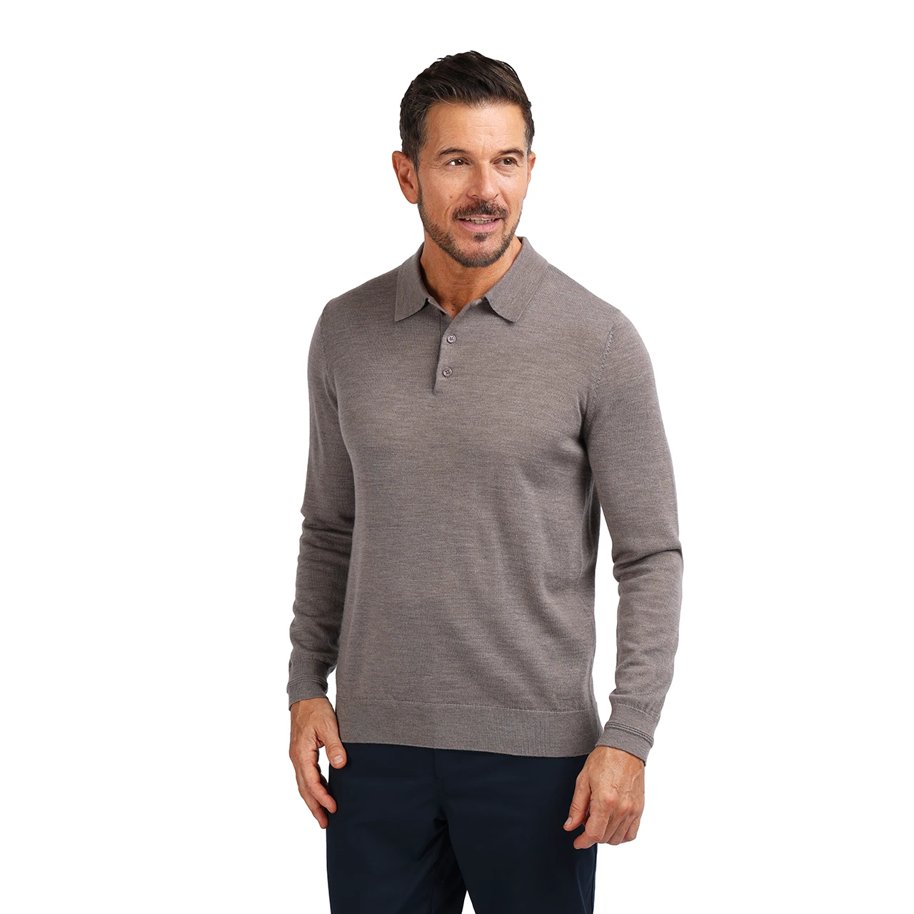 Men's Merino Long Sleeve Polo