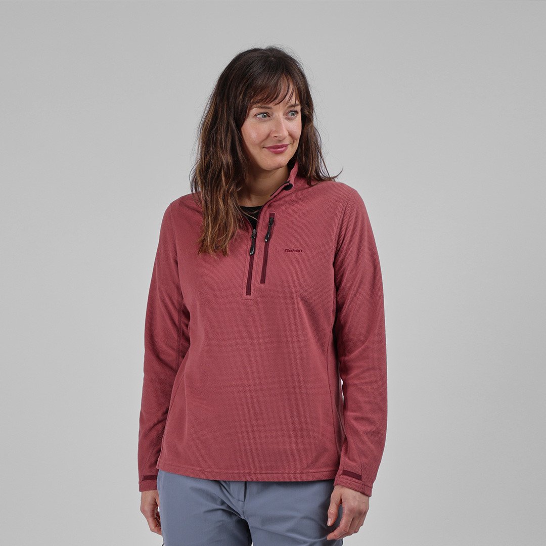 Women's Microgrid Fleece Zip Neck