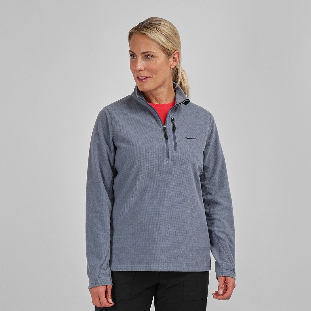 Women's Microgrid Fleece Zip Neck