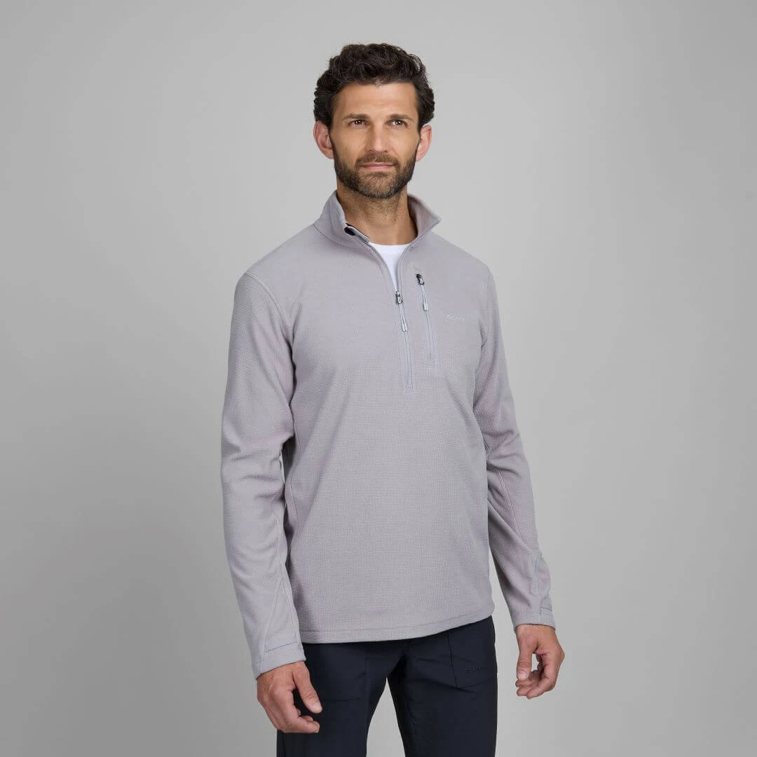 Men's Microgrid Fleece Zip Neck Top II