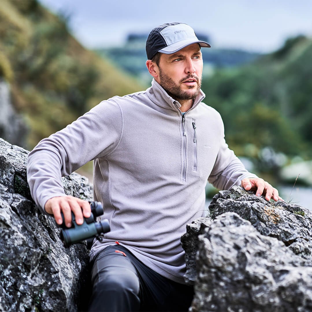 Men's Microgrid Fleece Zip Neck Top II hover