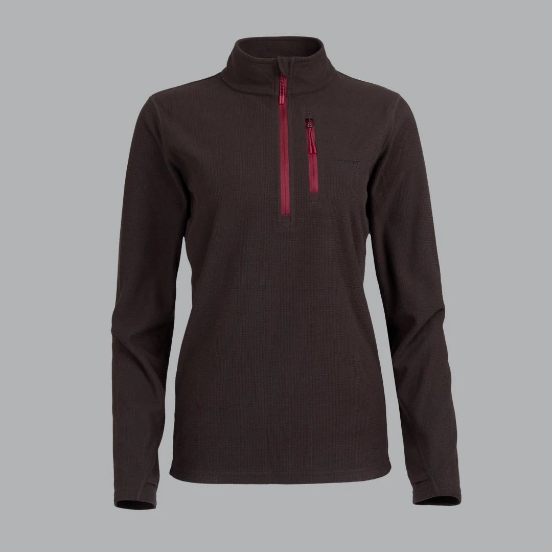 Women's Microgrid Fleece Zip Neck Top II hover