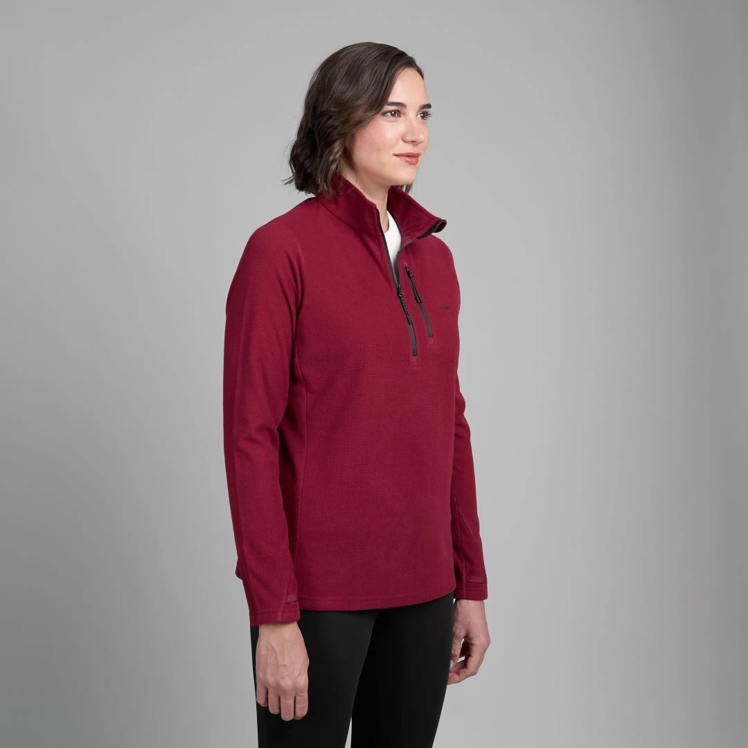 Women's Microgrid Fleece Zip Neck Top II