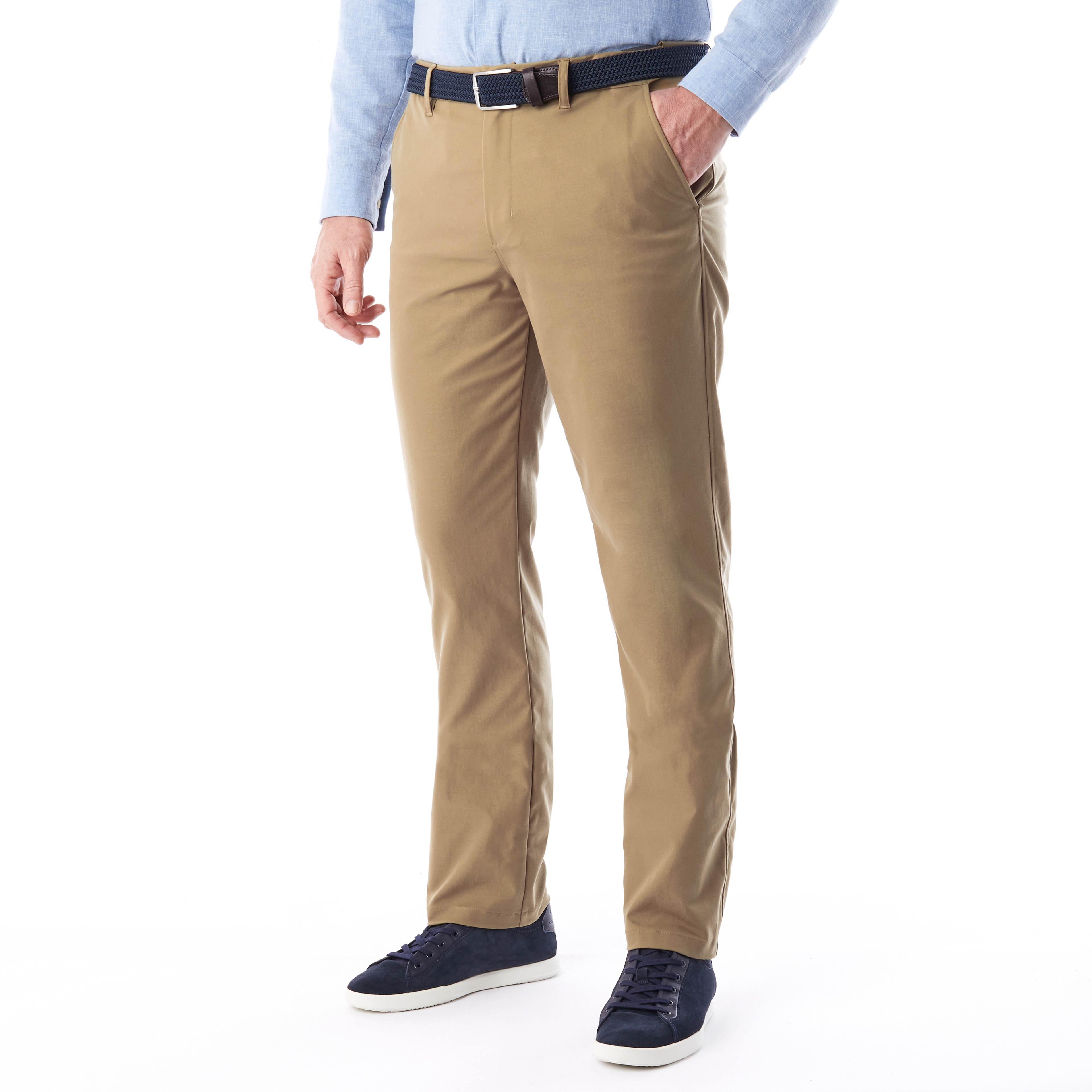 Men's District Chinos Stretch Trousers in Stone