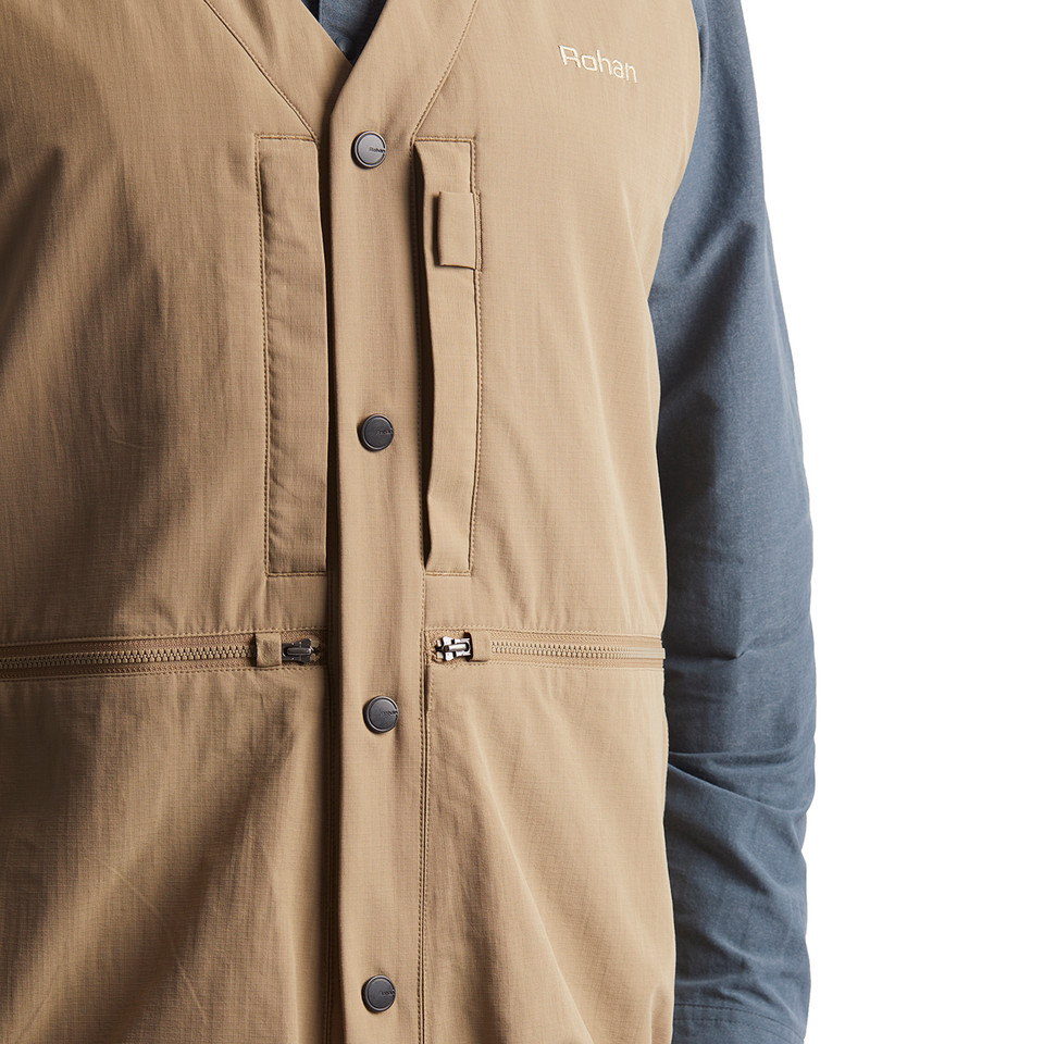 Chemise Technique De Randonnée Rohan Homme – Manches Courtes – Bleu (Taille L)