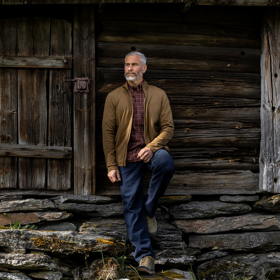 Men's Radiant Merino Zip Fleece Jacket Cedar Brown Rohan Rohan