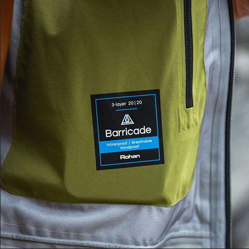 Waterproof Jacket Inside Pocket Detail with 3-Layer construction Label