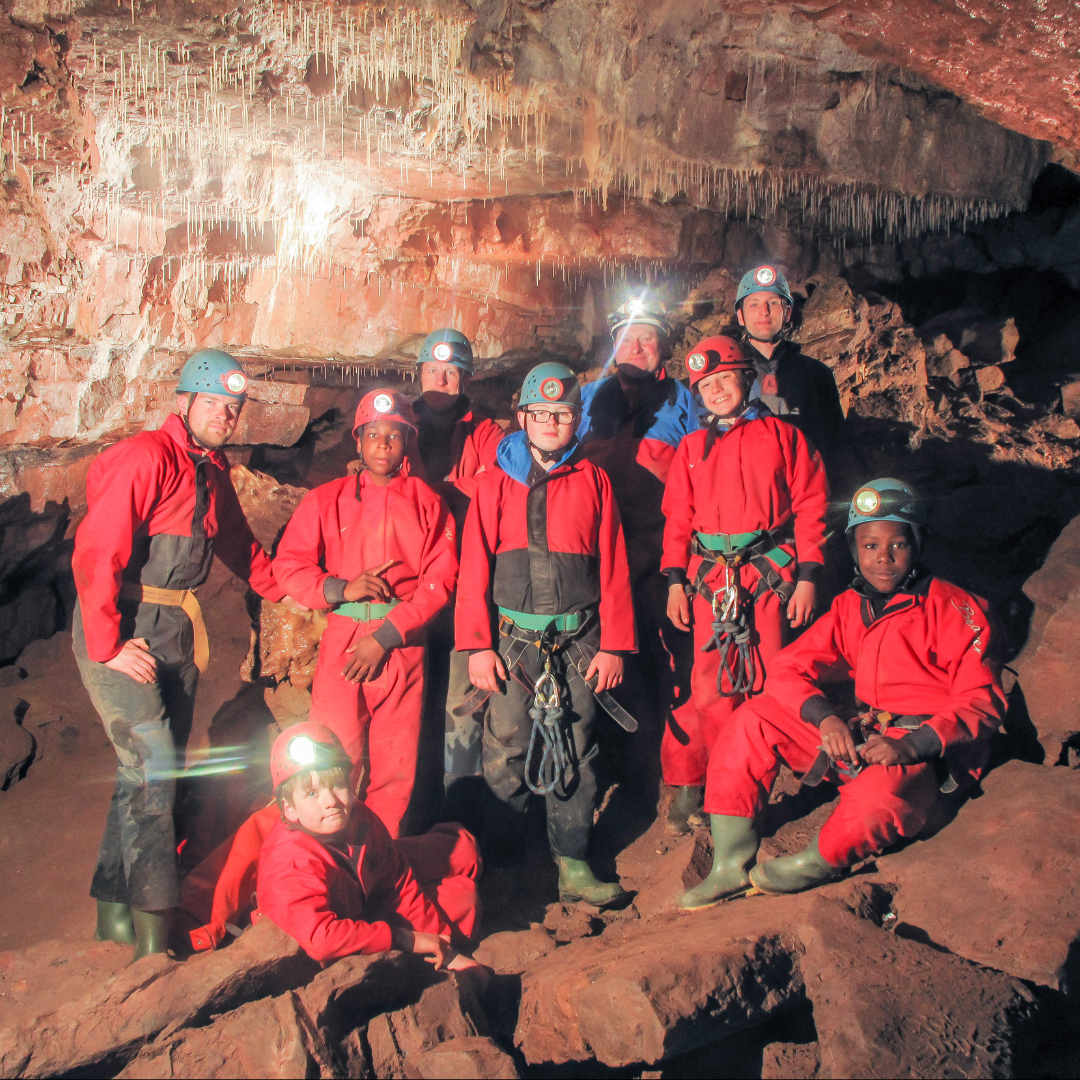 Essex Boys and Girls Club Group in Cave