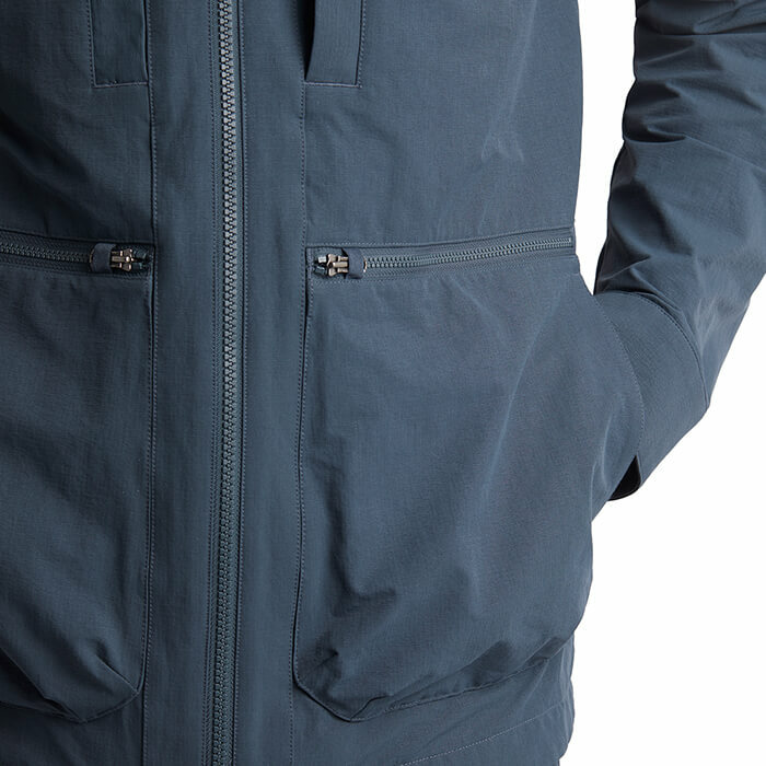 Anti-Pickpocket Zip Loops shown on the Men's Frontier Jacket.