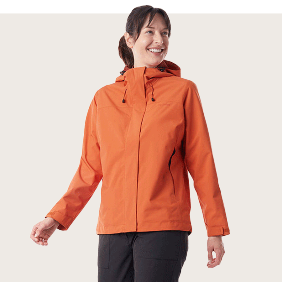 Women's Farne Waterproof Jacket in Dusk Orange