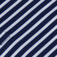 Men's Shoreline Long Sleeve Polo French Blue/Red Stripe