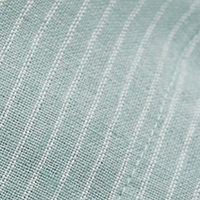 Women's Brisa Linen Shirt Short Sleeve Villa Green Stripe