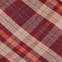 Men's Portreath Short Sleeve Shirt Earth Red/Dusk Orange Check