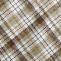 Men's Woolston Long Sleeve Shirt Ecru/Brown Check