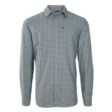 Men's Firth Long Sleeve Shirt Marine Blue Gingham