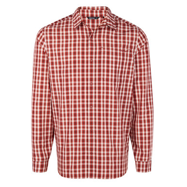 Men's Portreath Long Sleeve Shirt Coast Red/Dark Olive Check hover