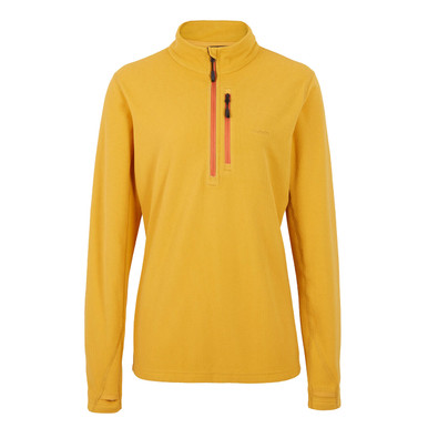 Women's Microgrid Fleece Zip Neck Top Iris Yellow