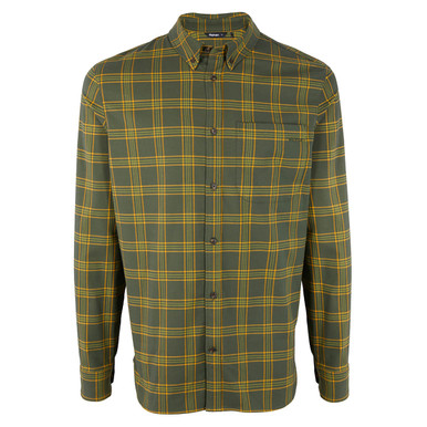 Men's Dover Long Sleeve Shirt Conifer Green/Inca Gold Check