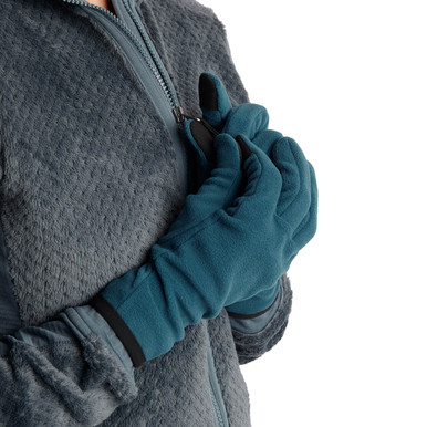 Coastline Fleece Gloves Teal Blue