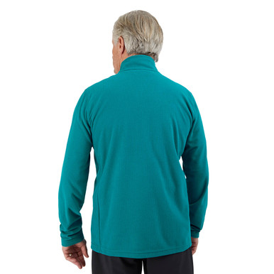 Men's Microgrid Fleece Zip Neck Top Bay Teal
