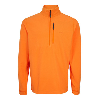 Men's Microgrid Fleece Zip Neck Top Spiced Orange