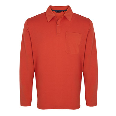 Men's Global Long Sleeve Polo Coast Red