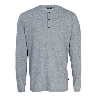 Men's Newlyn Henley Long Sleeve Top French Blue Marl