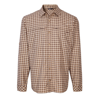 Men's Zenith Long Sleeve Shirt Deep Oak Brown Check