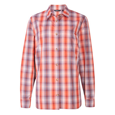 Women's Coast Long Sleeve Shirt Amalfi Orange/ Purple Check