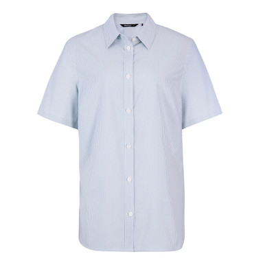 Women's Eave Short Sleeve Shirt Pacific Green Stripe
