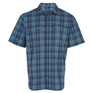 Men's Pennine Short Sleeve Shirt Shadow Blue Check