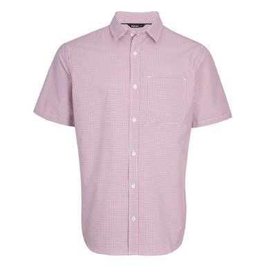 Men's Portland Short Sleeve Shirt Grape Purple Micro Gingham