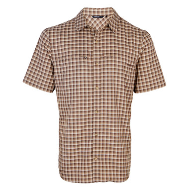 Men's Zenith Short Sleeve Shirt Deep Oak Brown Check