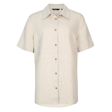Women's Sera Linen Short Sleeve Shirt Desert Sand