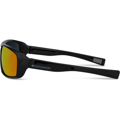 Madison Target Sunglasses Gloss Black/Fire Mirror Lens