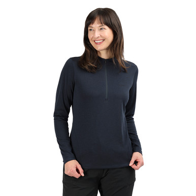 Women's Dale Zip Neck Top True Navy Marl