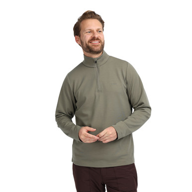 Men's Radiant Merino Zip Neck Top Flagstone