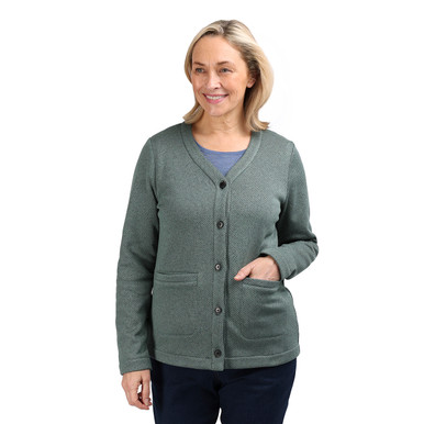 Women's Ridgeway Cardigan Venice Green Marl
