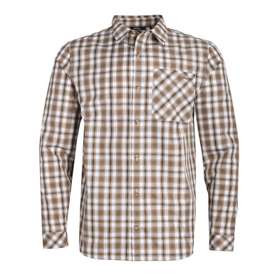Men's Coast Long Sleeve Shirt Stone/Brown Check hover