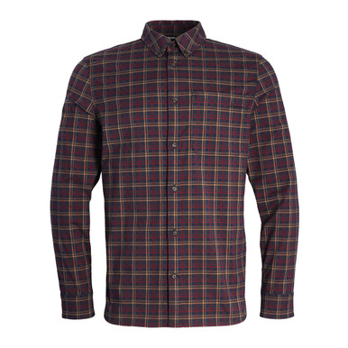 Men's Dover Long Sleeve Shirt Navy/Red/Ochre Check hover
