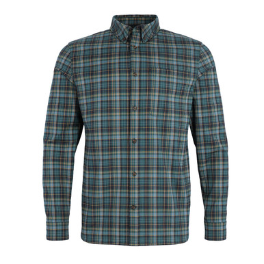 Men's Woolston Long Sleeve Shirt Navy/Green Check hover