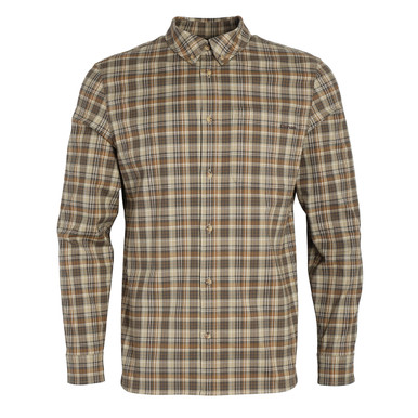 Men's Woolston Long Sleeve Shirt Cedar Brown Check hover