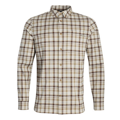 Men's Woolston Long Sleeve Shirt Ecru/Brown Check hover