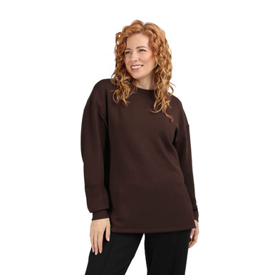 Women's Levende Long Length Sweatshirt Darkest Plum