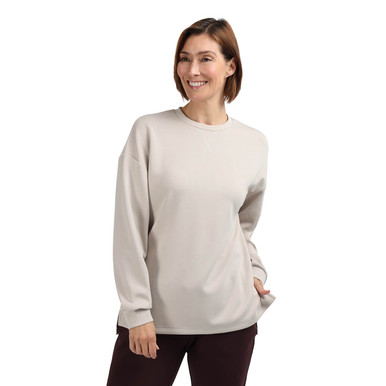 Women's Levende Long Length Sweatshirt Linen Grey