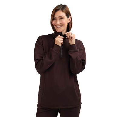 Women's Levende Funnel Neck Sweatshirt Darkest Plum