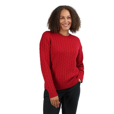 Women's Wellington Crew Neck Jumper Harbour Red