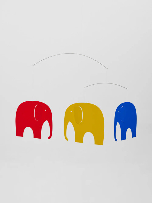 Flensted - Elephant Party | Red, Blue & Yellow.