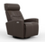 Milan Brown Leather Rocker/Recliner (Small)
